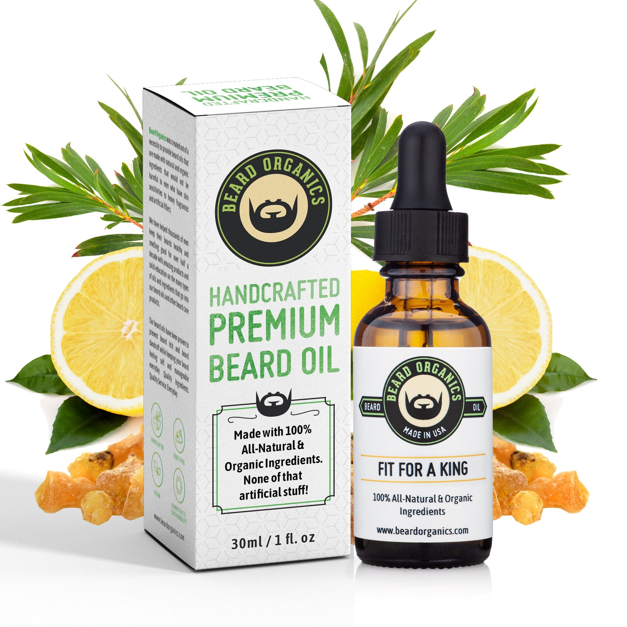 Organic Beard Oil, Hand-Crafted with 100% Organic Ingredients